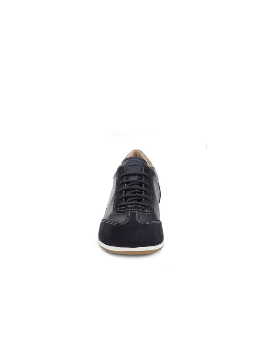 Baskets basses cuir bleu GEOX