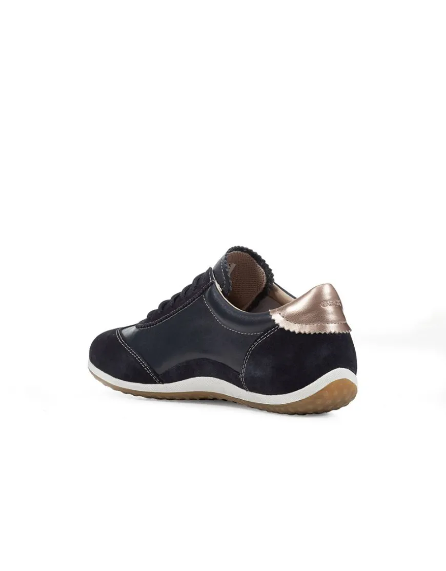 Baskets basses cuir bleu GEOX