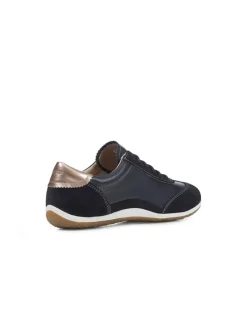 Baskets basses cuir bleu GEOX