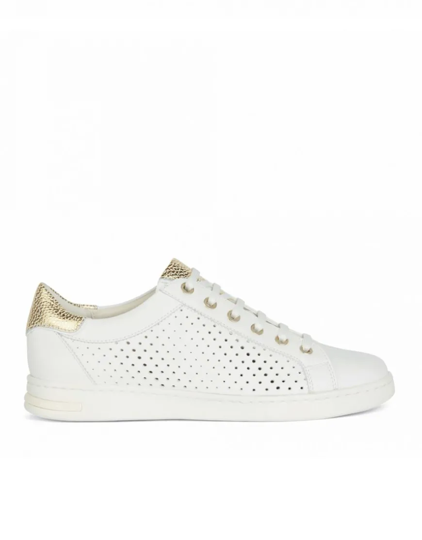 Baskets cuir ajouré blanc GEOX