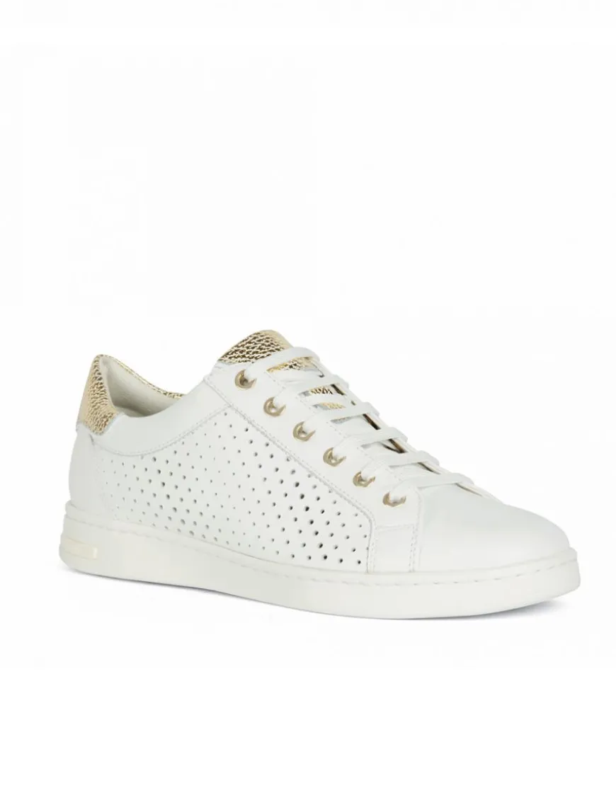 Baskets cuir ajouré blanc GEOX