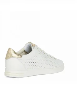 Baskets cuir ajouré blanc GEOX