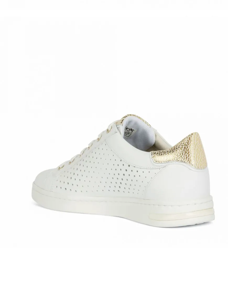 Baskets cuir ajouré blanc GEOX