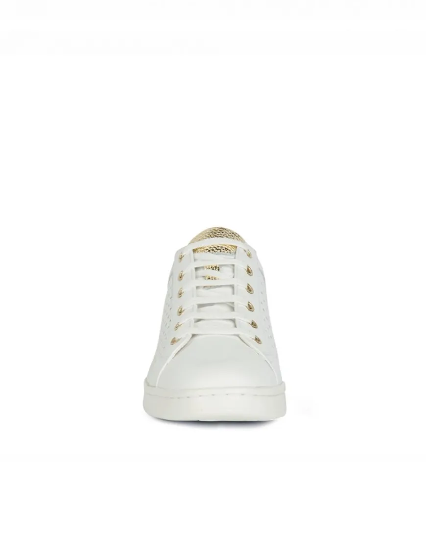 Baskets cuir ajouré blanc GEOX