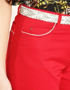 Bermuda coton rouge