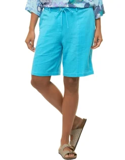 Bermuda coton turquoise
