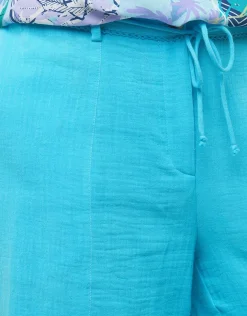 Bermuda coton turquoise