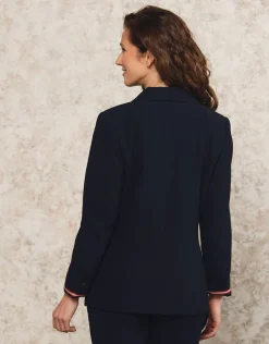 Blazer crêpe marine