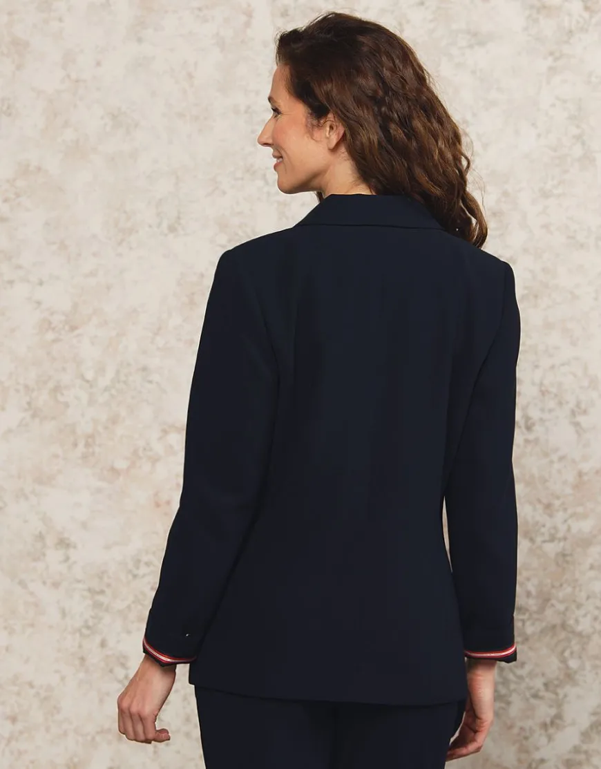 Blazer crêpe marine