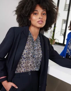 Blazer crêpe marine