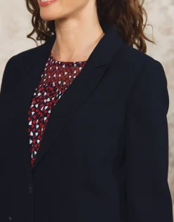 Blazer crêpe marine