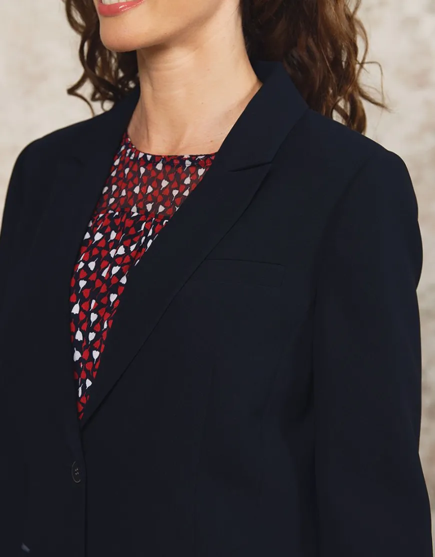 Blazer crêpe marine