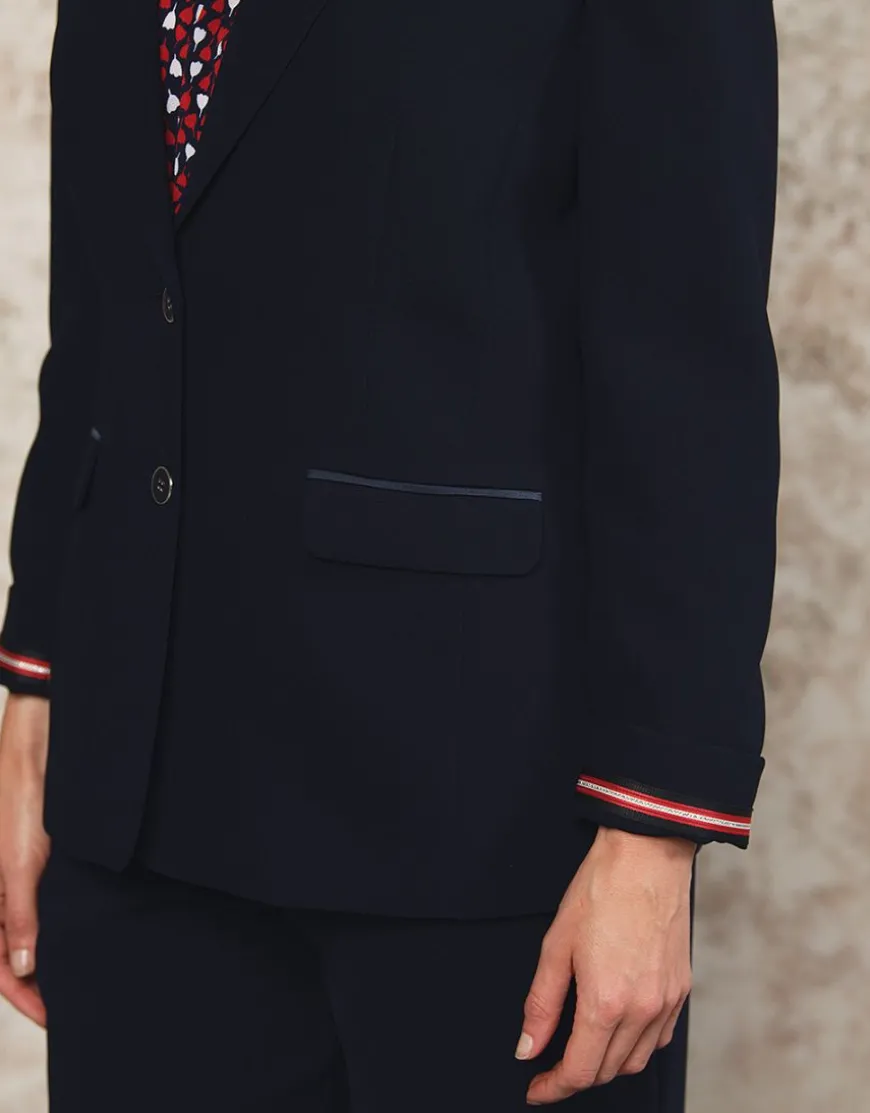 Blazer crêpe marine