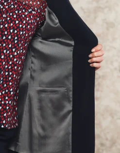Blazer crêpe marine