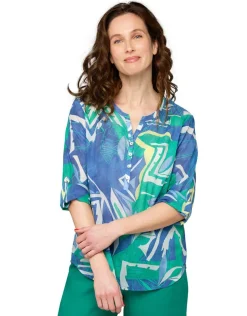 Blouse 100% coton bleu