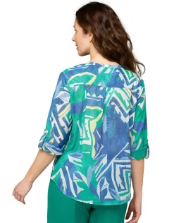 Blouse 100% coton bleu