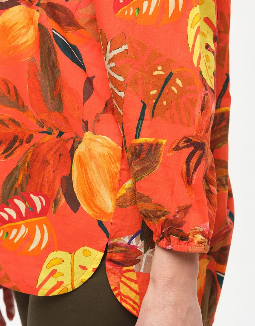 Blouse 100% coton orange