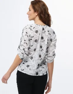 Blouse coton broderie