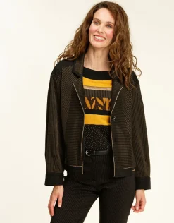 Blouson chic noir, bronze