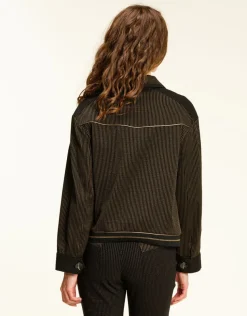 Blouson chic noir, bronze