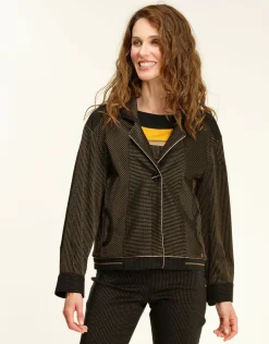 Blouson chic noir, bronze