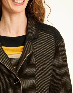 Blouson chic noir, bronze