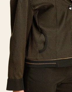 Blouson chic noir, bronze