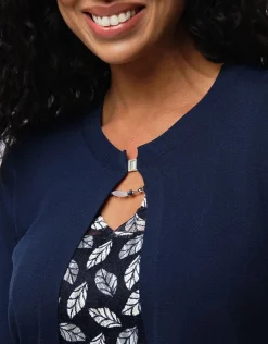 Boléro en maille marine