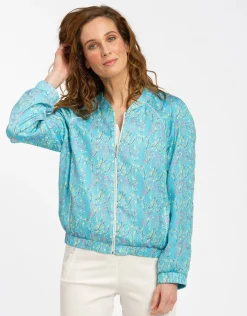 Bombers turquoise imprimé