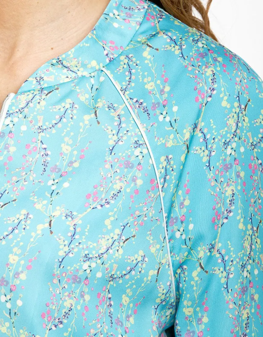 Bombers turquoise imprimé