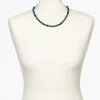 Collier à perles bleu