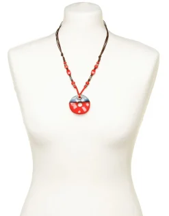Collier céramique rouge