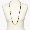 Collier sautoir marron