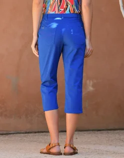 Corsaire stretch bleu roi
