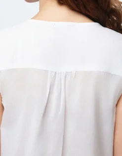 Débardeur coton brodé