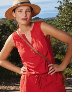 Débardeur rouge coton