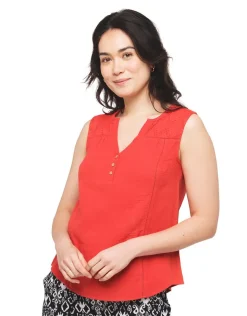 Débardeur rouge coton