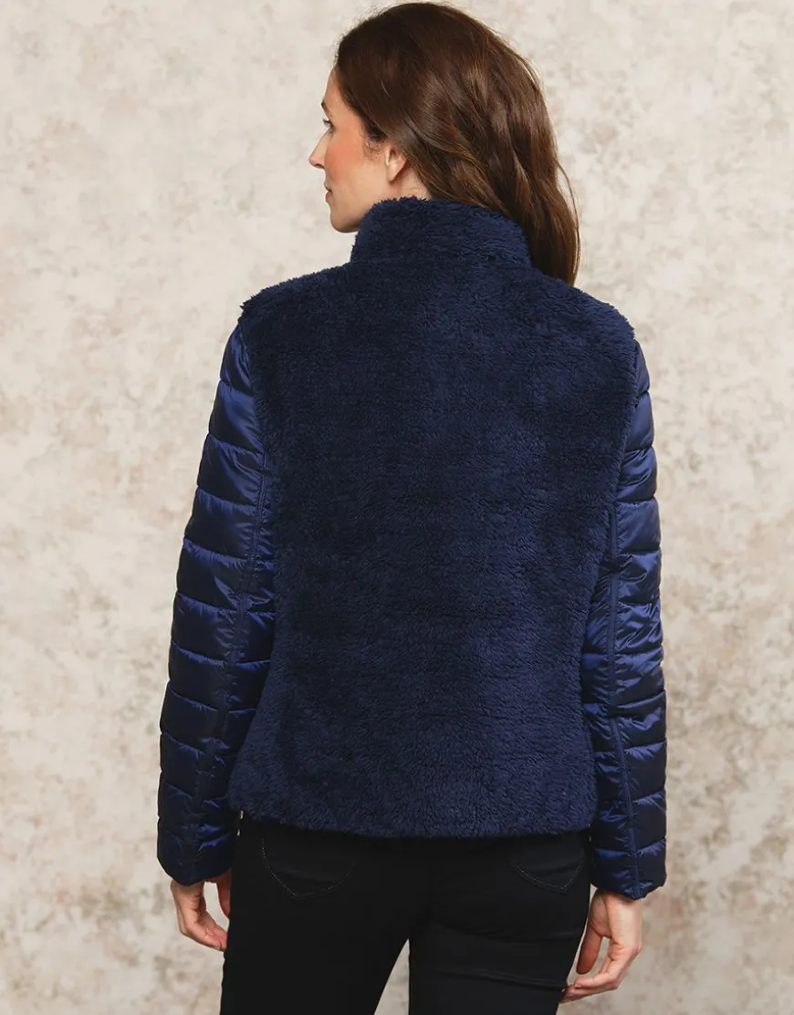 Doudoune réversible bleu