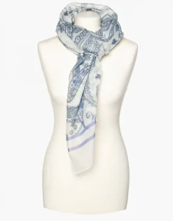 Foulard blanc et gris