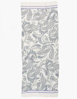 Foulard blanc et gris