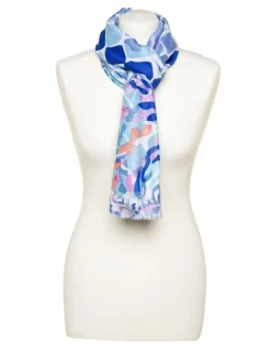 Foulard bleu coraux