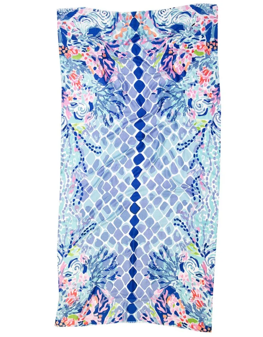 Foulard bleu coraux
