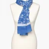 Foulard bleu coton