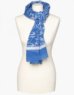 Foulard bleu coton