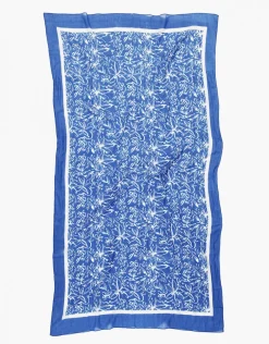Foulard bleu coton