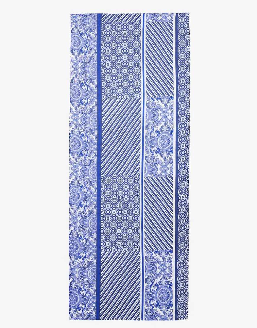 Foulard bleu et blanc