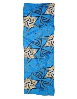 Foulard bleu imprimé
