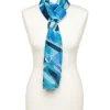 Foulard bleu imprimé