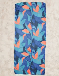 Foulard bleu imprimé