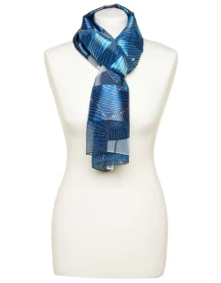 Foulard léger bleu
